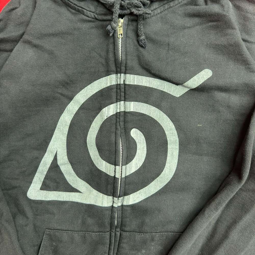 Vintage 2002 Shonen Jump’s Naruto Kakashi Graphic Zip Up Black Hoodie Size Mediu - Picture 6 of 8